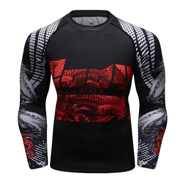 Fitness Clothing Men's High Elastic Compression Running Quick-drying T-shirt